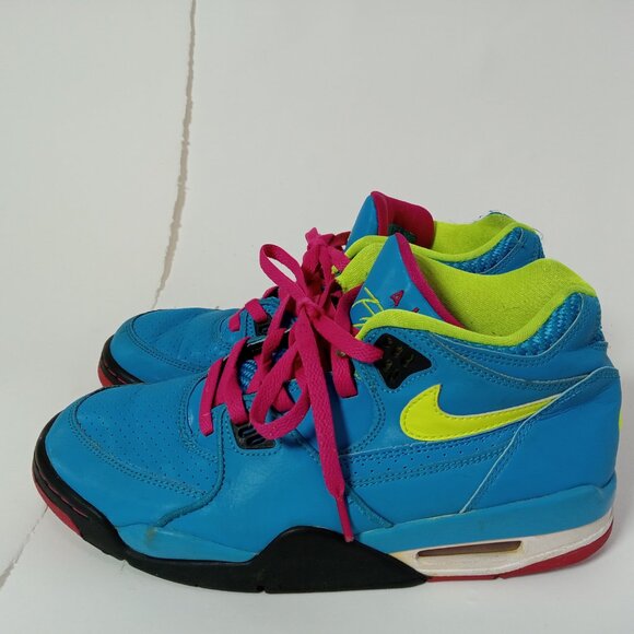 Nike Air Flight 89 London 2012 Dynamic Blue VOLT FRBRRY Size 7.5 306252-400 - Picture 4 of 16